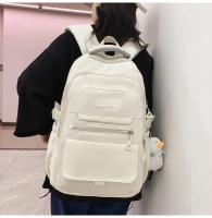 Bolso escolar de diseño para estudiantes de secundaria femenino, mochila de estilo universitario para estudiantes de secundaria, mochila versátil simple para estudiantes universitarios de color sólido - details 10