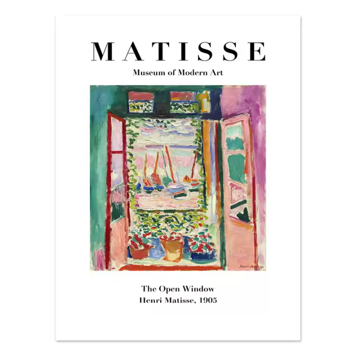 Pinturas en Lienzo Vintage de Henri Matisse Retro Posters Impresiones Abstractas Arte de Museo para Decoración de Hogar Sala de Estar - 1