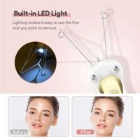 Removedor de cuerpo eléctrico para mujer, afeitadora de hilo de algodón para piernas y brazos, maquinilla de afeitar, depiladora de pelo recargable para cuello de belleza - details 6