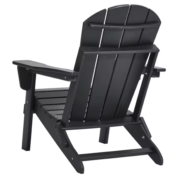 SucceBuy Juego de 2 sillas Adirondack, sillas de patio plegables para todo tipo de clima con portavasos, reposabrazos ergonómico y relajante - 1