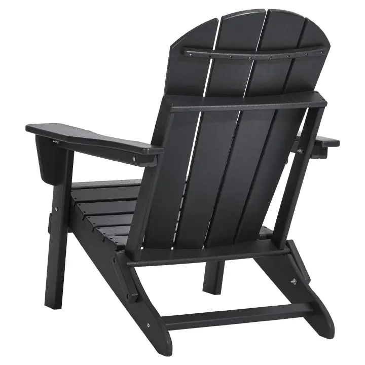 SucceBuy Juego de 2 sillas Adirondack, sillas de patio plegables para todo tipo de clima con portavasos, reposabrazos ergonómico y relajante - 1