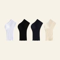 3 pares de calcetines informales de punto con punta descubierta, calcetines de tubo cortos antideslizantes de Color sólido, medias simples, calcetines de media pantorrilla para mujer - details 7