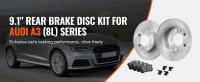 SucceBuy Kit de frenos traseros para AUDI A3(8L), SEAT IBIZA, SKODA OCTAVIA, ROOMSTER, VW GOLF Ⅳ, pastillas de freno de cerámica y reemplazo de rotores de 232 mm - details 0