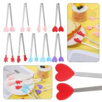 Mini pinzas de acero inoxidable para aperitivos, manijas antideslizantes para barbacoa, pan, cubitos de hielo, accesorios de cocina, 1 piezas - details 0