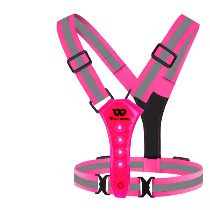 WEST BIKING-Chaleco de seguridad para ciclismo para hombre, chaleco reflectante ligero para caminar por la noche, patinete eléctrico, chaleco intermitente para correr y pescar - 1
