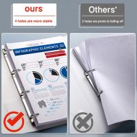 Práctico folleto de almacenamiento de PP, hojas sueltas, a prueba de polvo, bolsa de almacenamiento de identificación familiar, carpeta A4/A5/B5, soporte para billetes, escuela - details 7