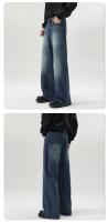 Jeans Baggy de Moda Vintage de Otoño Pantalones de Denim de Alta Calle de Corea para Hombres - details 8