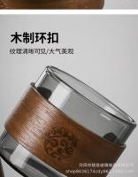 Cenicero de cristal pequeño, resistente al calor y a las quemaduras, tetera maestra de alta gama, taza justa, juego de té - details 1