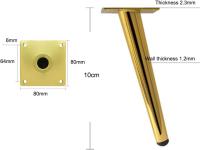 Patas de Muebles de Metal DIY 4 Piezas Diseño Oblicuo Afilado Ideal para Mesas y Sofás - details 0