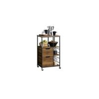 Carro de cocina multifuncional con 2 cajones y 2 estantes Gran encimera Ideal para bar y comedor - details 8