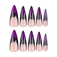 Uñas postizas de Halloween con estampado de murciélago, duraderas y no divididas, cómodas, para ir de compras, viajar y salir - details 0