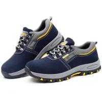 Botas de Trabajo de Cuero con Punta de Acero para Hombres Zapatillas de Protección Indestructibles contra Agujeros Duraderas para Trabajo - details 1