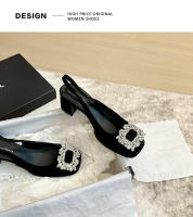 Zapatos de Mujer de Moda Sandalias Platas de Alta Gama con Tacón de Diamantes de Imitación - details 27