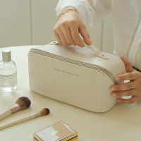 Neceser cosméticos de viaje de CUELO SINTÉTICO gran capacidad, MEJORADA,estuche de maquillaje portátil para mujer, organizador de artículos de tocador multifuncional impermeable - details 9