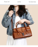 Bolso de mano de tres piezas con diseño de cocodrilo para mujer, bolso nuevo de moda para madre e hijo, bolso de hombro y bandolera. - details 3