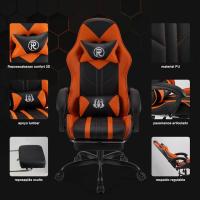 Silla Gaming Silla de Oficina Silla Giratoria Silla de Ordenador Silla de Tareas Silla de Escritorio Silla Ergonómica Silla de Carreras Silla de Cuero Silla PC Gaming (Rojo, con reposapiés) - details 20