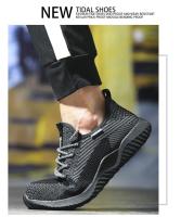 Zapatos de seguridad transpirables para hombre, botas de trabajo con puntera de acero, zapatos de seguridad indestructibles a prueba de pinchazos, zapatillas ligeras y cómodas - details 13