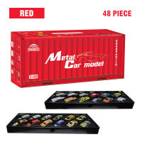 Juego de Mini coches de 48 piezas, coches de inercia para niños, modelo de vehículo de plástico con contenedor, juguete de colección, regalo de cumpleaños para niños - details 1