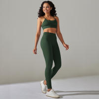 Hamidou-Conjunto de ropa deportiva de dos piezas para mujer, Leggings de cintura alta para gimnasio, Top corto, trajes deportivos de Fitness, ropa deportiva con lavado ácido - details 15
