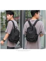 Mochila Mini Para Hombre Negra De Moda Pequeña Bolso De Hombro Escolar Impermeable De Lona Diseñador Deportes Y Viajes 2023 - details 0