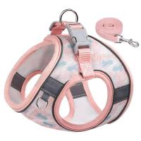 Conjunto de Correas para Traje de Mascotas Pequeñas y Medianas Correa de Pecho de Malla Transpirable Arneso Estable Cables Impresos - details 12