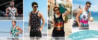 Chaleco deportivo deportivo de Fitness para hombre de verano transpirable sin mangas de cuello redondo sin mangas de Color liso Hawaiano camiseta Casual al aire libre chaleco para hombre de talla grande - details 4