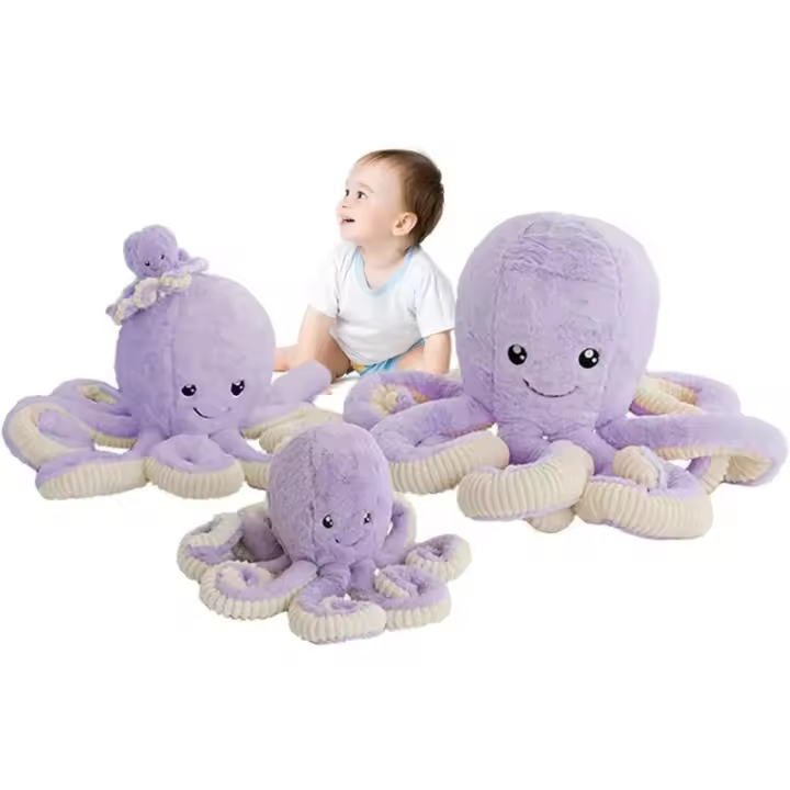 Muñecos de peluche de pulpo para niños, niñas y adultos, 16/24/32 pulgadas, regalo de cumpleaños y Navidad - 1