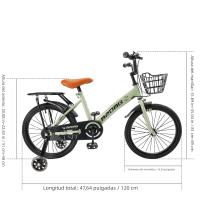 Bicicleta Infantil BMX de 18 Pulgadas para Niños de 6 a 12 Años con Ruedas Auxiliares y Canasta - details 5