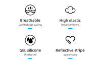 Guantes cortos antideslizantes para bicicleta, manoplas de Gel sin dedos con tira reflectante, deportes de verano, ciclismo - details 1