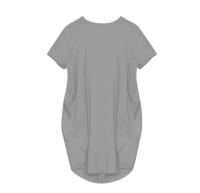 Vestidos casuales sueltos con cuello redondo y manga corta para mujer de talla grande - details 0
