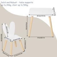 Mesa para niños con 2 sillas, juego de mesa de actividades para comer, pintar, aprender, leer, guardería, jardín de infantes - details 0