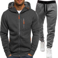 Conjunto de ropa deportiva para hombre, chaqueta de manga larga, pantalones con capucha, cárdigan estampado informal, Otoño, 2 piezas - details 13