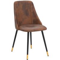 Juego de 2 Sillas de Comedor Vintage Sillón Tapizado en Gamuza con Patas Metálicas para Cocina Salón - details 11