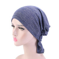 Bandana de Algodón Transpirable para Mujeres Turbante Pre-Atado Gorro de Cabeza para Pacientes de Cáncer Moda Femenina - details 2