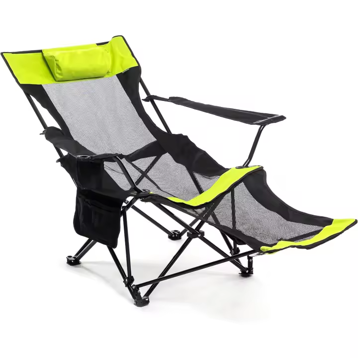 Silla de Camping Multifuncional 3 en 1 Tumbona Exterior con Vasos, Bolsillos y Bolsa de Transporte - 1