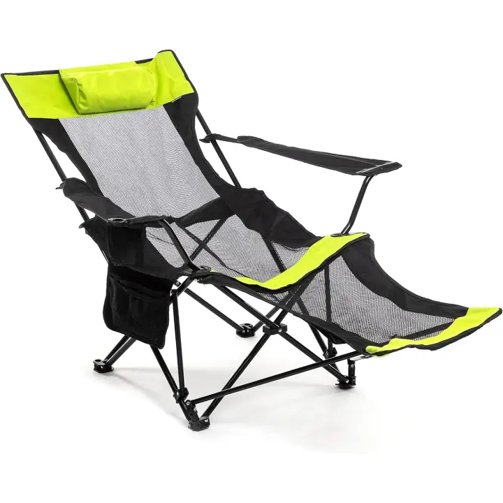Silla de Camping Multifuncional 3 en 1 Tumbona Exterior con Vasos, Bolsillos y Bolsa de Transporte - 1