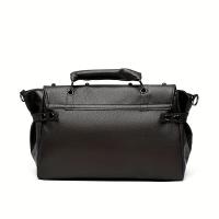 Bolso Gótico Punk de Hueso Bolso de Mano de Cuero Sintético Negro de Gran Capacidad con Correa Desmontable y Destacadores de Remache Perfecto para Halloween, Festivales de Música y Uso Diario - details 3