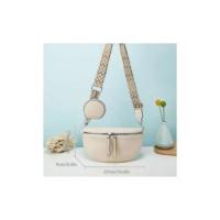 Riñoneras de media luna para mujer, bolso de pecho informal de cuero PU con monedero pequeño, bolsos cruzados de viaje de gran capacidad - details 13