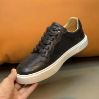 Zapatos casuales de cuero de vaca rayados a mano de alta gama para hombres - details 8