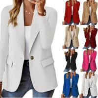 Blazer de primavera para mujer, Blazer elegante de oficina, otoño informal, blanco y negro, manga larga, bolsillo, corte ajustado, nuevo estilo, Blazer para mujer - details 1