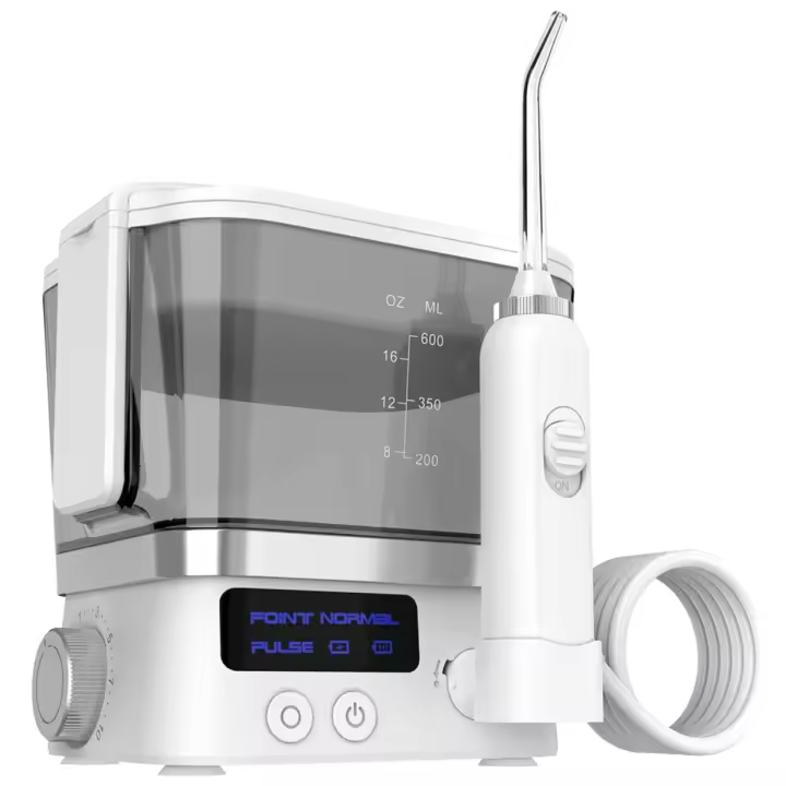 Irrigador Bucal Dental Profesional, con 2 Boquillas Multifuncionales, 10 Ajustes de Presión del agua, 600ml - 1