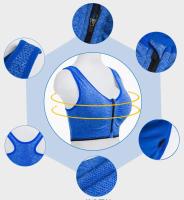 Sujetador deportivo con cremallera frontal para mujer, Top para Fitness, chaleco para correr, sujetador deportivo transpirable absorbente de golpes para Yoga, realce S-4XL - details 8