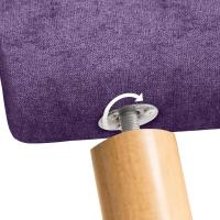 Cabecero de Polipiel o Tela Pro cabeceros Cabezal tapizado Cama Lujo (Tela Lila, 135x105cm con Patas (Camas 120/135/140)) - details 7