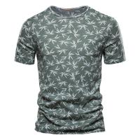 Novedad de verano, camiseta estampada, camisa de fondo para hombre con cuello redondo a la moda, top informal para hombre - details 7