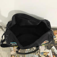 Bolsa de viaje impermeable retro 2024 nueva versátil casual colores contrastantes un solo hombro gran capacidad viaje de negocios bolsa de equipaje de mano bolsa de almacenamiento de fitness deportiva ligera bolsa de mensajero bolsa de viaje de corta dist - details 10