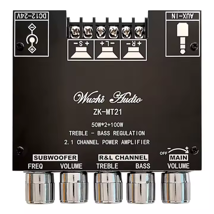 Placa amplificadora de Subwoofer ZK-MT21 2,1, módulo amplificador de Audio estéreo, Bluetooth 5,0 - 1