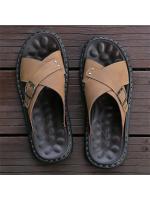 Chanclas de gran tamaño para hombre, sandalias de verano para exteriores, chanclas casuales, cien una palabra, arrastre al aire libre, zapatos de playa - details 14