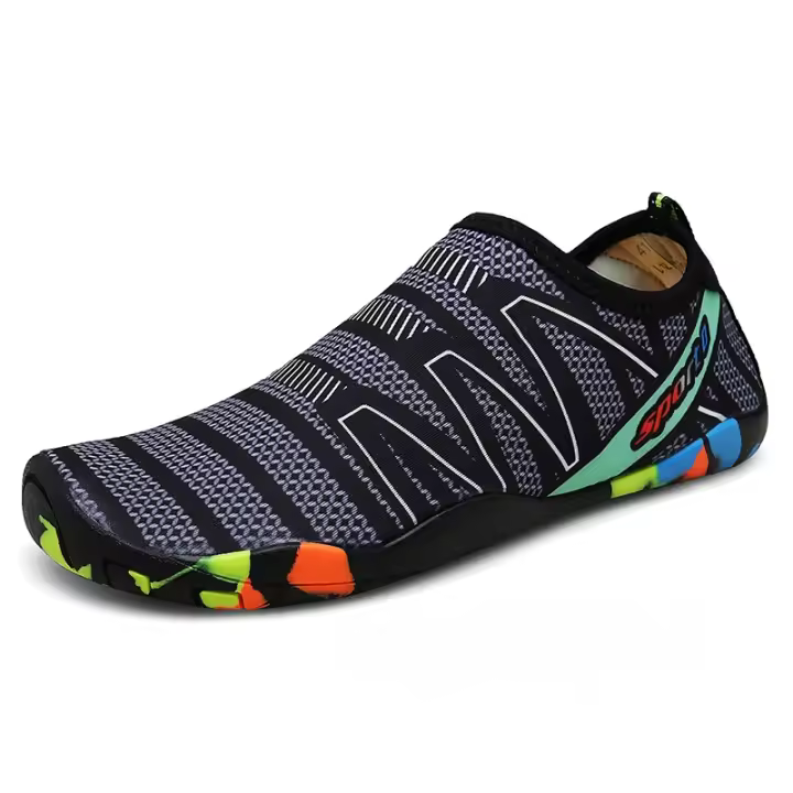 Zapatos de agua de nailon de secado rápido con suela de goma natural antideslizante, adecuados para playas, piscinas, ríos, navegación y - 1