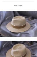 Sombrero de paja de Panamá Natural para hombre y mujer, sombrero de paja con forma suave, ala ancha, regalo de cumpleaños - details 5