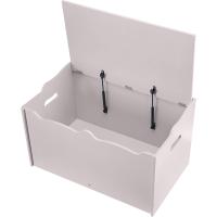 Caja de juguetes de madera, color gris, 76,2 x 45,7 x 48,3 cm - details 3